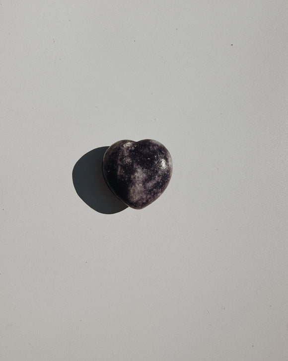 Lepidolite Heart